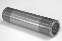 FIGURE 4.3. Making Battery Orientation Irrelevant. This photograph shows a battery whose orientation doesn’t matter; it can be inserted into the equipment in either possible direction. How? Each end of the battery has the same three concentric rings, with the center one on both ends being the “plus” terminal and the middle one being the “minus” terminal.