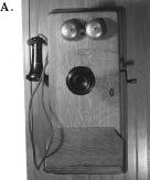 FIGURE 7.2. 100 Years of Telephones and Keyboards. Figures A and B show the change in the telephone from the Western Electric crank telephone of the 1910s, where rotating the crank on the right generated a signal alerting the operator, to the phone of the 2010s. They seem to have nothing in common. Figures C and D contrast a keyboard of the 1910s with one from the 2010s. The keyboards are still laid out in the same way, but the first requires physical depression of each key; the second, a quick tracing of a finger over the relevant letters (the image shows the word many being entered). Credits: A, B, and C: photographs by the author; objects in A and C courtesy of the Museum of American Heritage, Palo Alto, California. D shows the “Swype” keyboard from Nuance. Image being used courtesy of Nuance Communications, Inc.